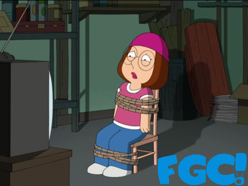 Family Guy Meg tied to chair to watch Monty Python